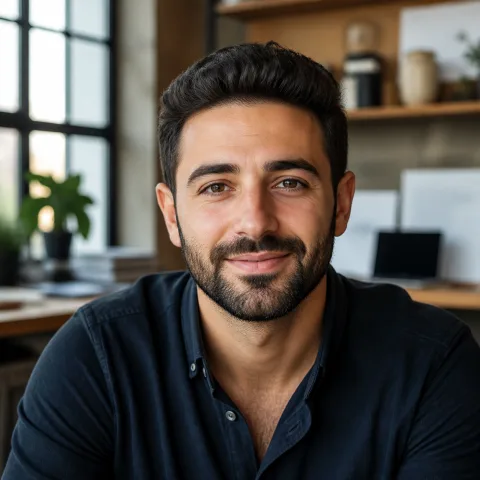 Portrait of fictional customer Karim Haddad